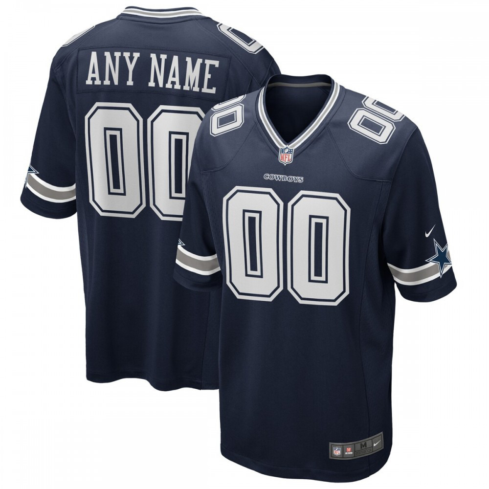Dallas Cowboys Nike Custom Game Jersey - Navy-GridironStore